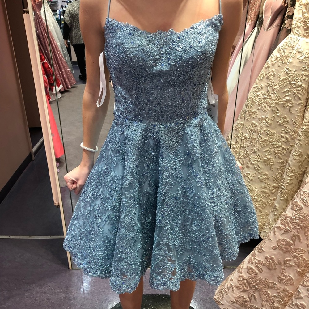 Sherri Hill blue prom dress